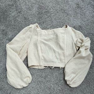 Zara long sleeve crop top